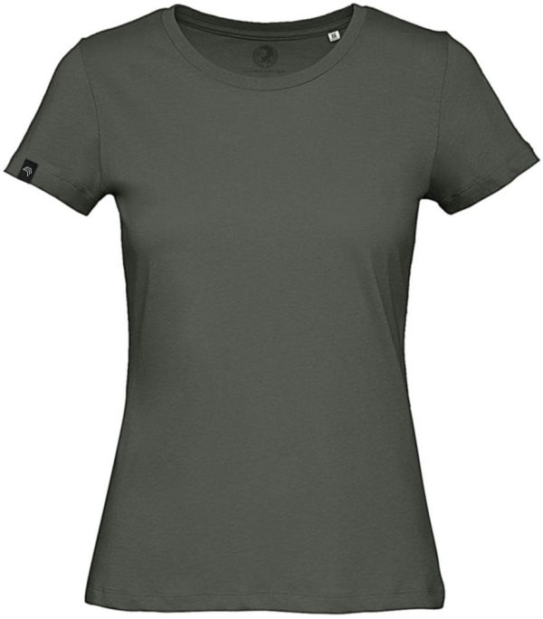― % ― BAC TW043  ― Damen Bio-Baumwolle Medium-Fit T-Shirt - Olive Grün Grau [XS] Rabatt – Bild 2