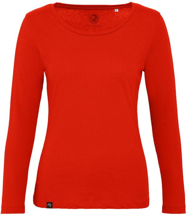― % ― BAC TW071  ― Damen Bio-Baumwolle Longsleeve T-Shirt - Rot [2XL] Online-Schn?ppchen – Bild 2