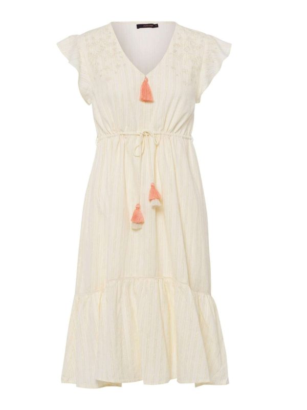Umstands-Hängerkleid zum Stillen, creme gold Verkauf – Bild 3